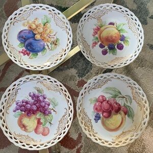 VTG Winterling Bavaria Germany Porcelain Fruit Plates !Accepting Offers!